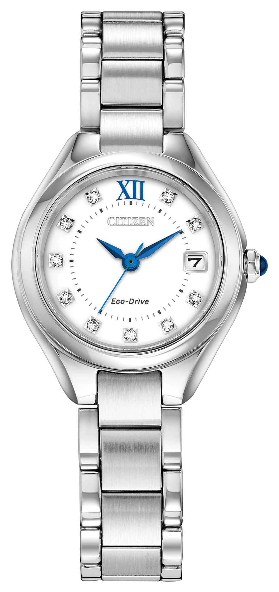 Silhouette Crystal White Dial Stainless Steel Bracelet EW2540-83A